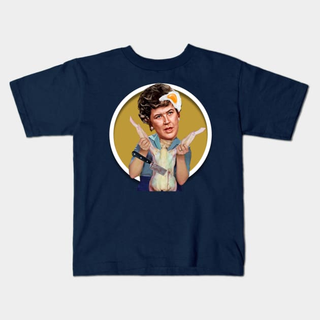 Julia Child Kids T-Shirt by Zbornak Designs